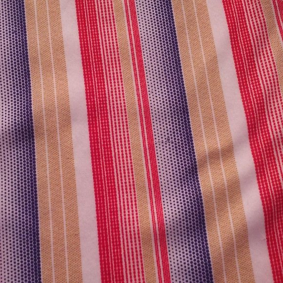 70s Ample Togs Raglan SSL Top Sz-L Striped Polyest - Picture 10 of 10